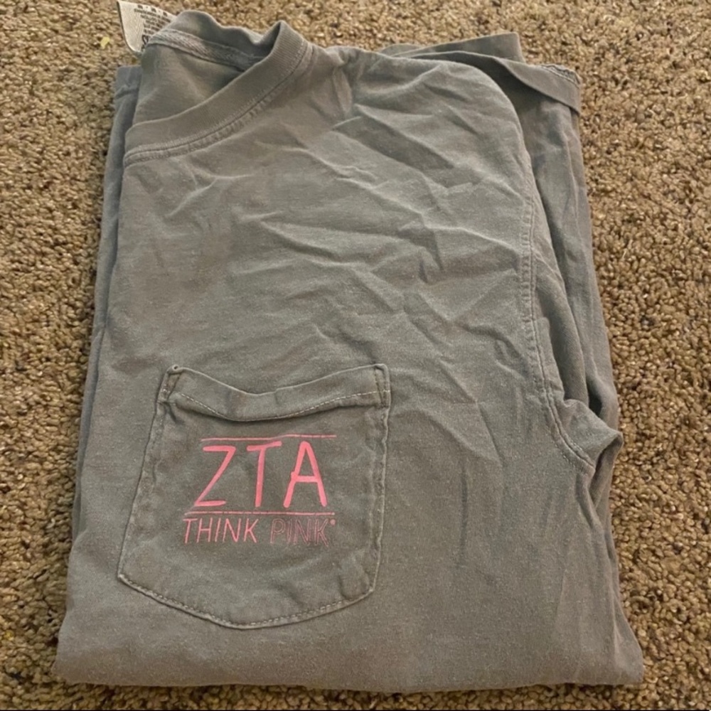 SOLD ZTA think pink think zeta shirt